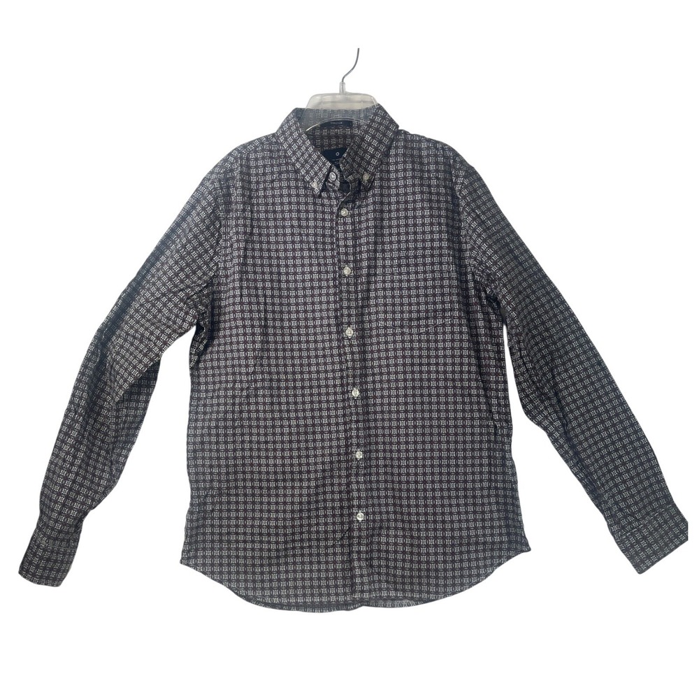 Ben Sherman Mens Button Down Shirt Medium Stretch‎ Floral Print Dress Shirt